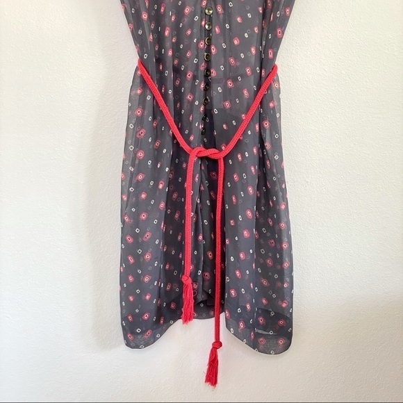 Anthropologie Corey Lynn Calter Sheer Button Front Beach Coverup Dress Medium - Picture 5 of 15